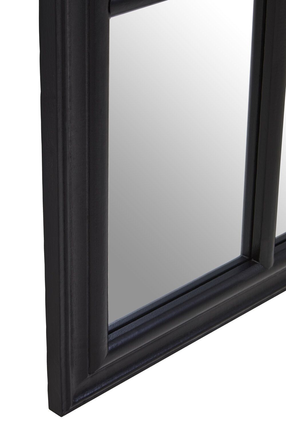 Image of Lovida Black Arched Wooden Frame Wall Mirror