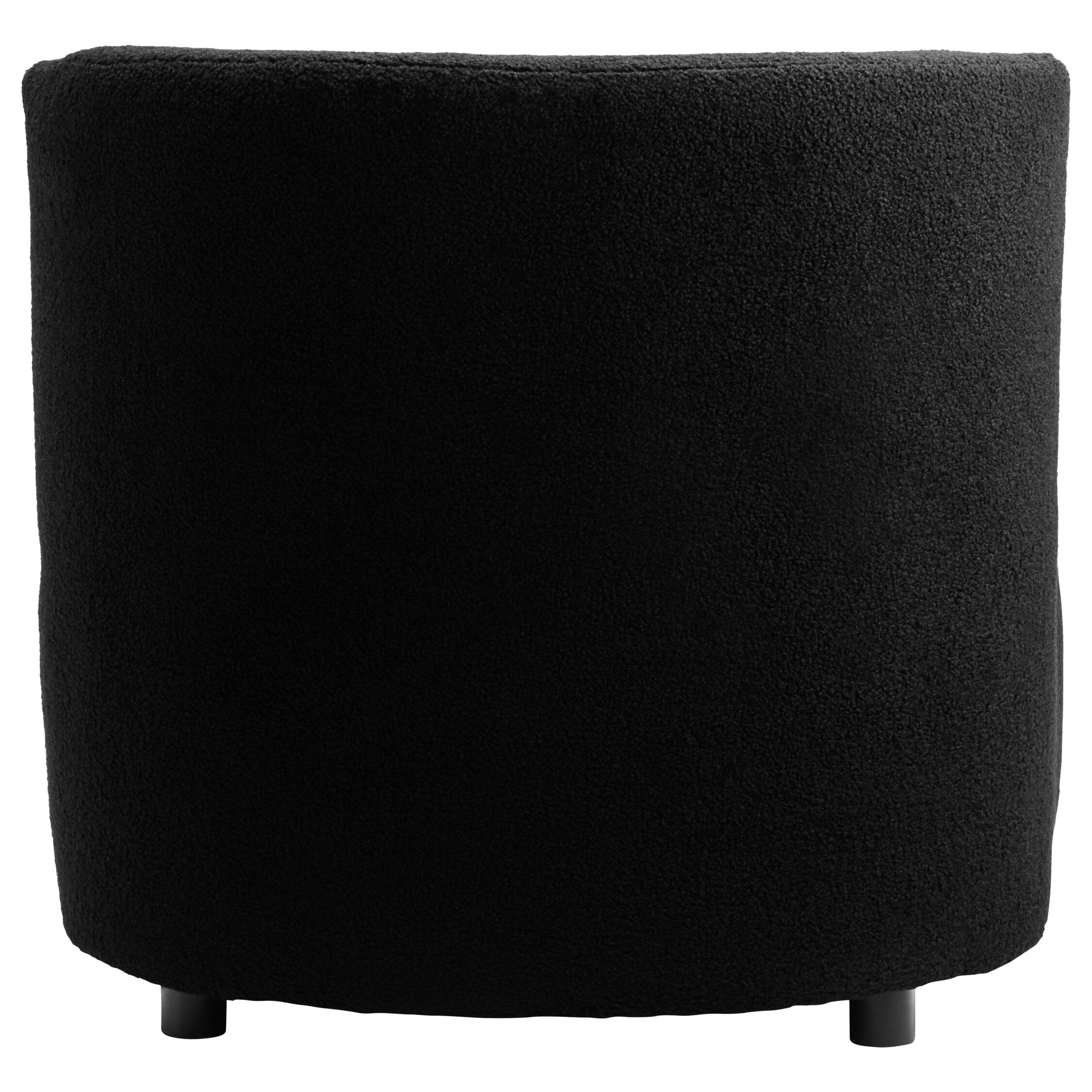 Image of Montreal Black Boucle Effect Armless Lounge Chair