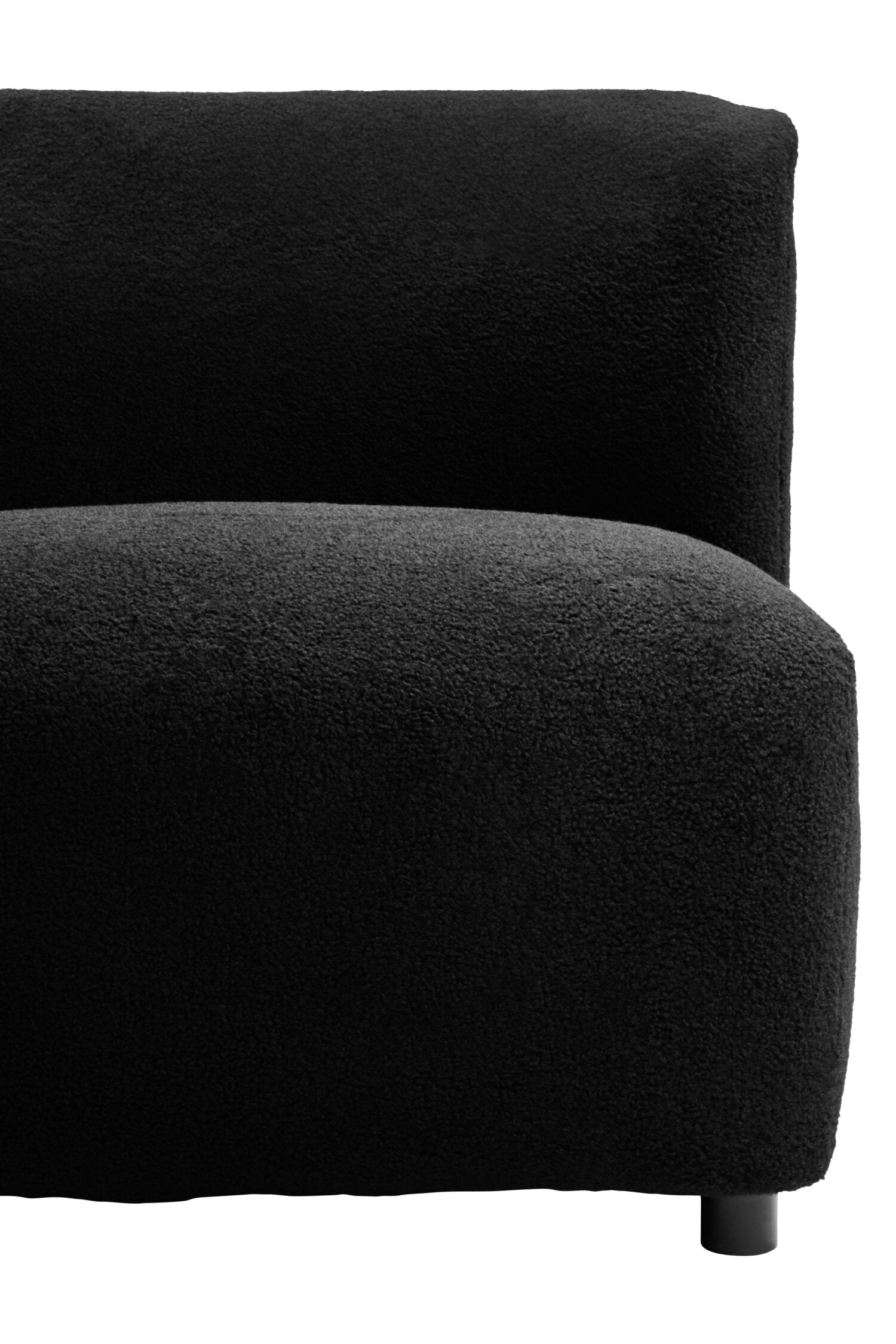 Image of Montreal Black Boucle Effect Armless Lounge Chair