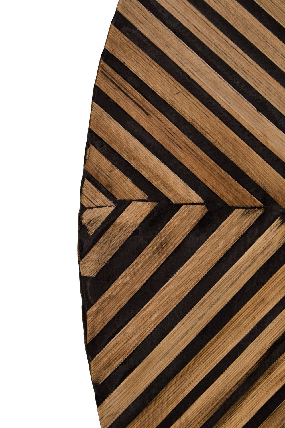 Image of Bambusa Bamboo Inlay Round Wall Mirror