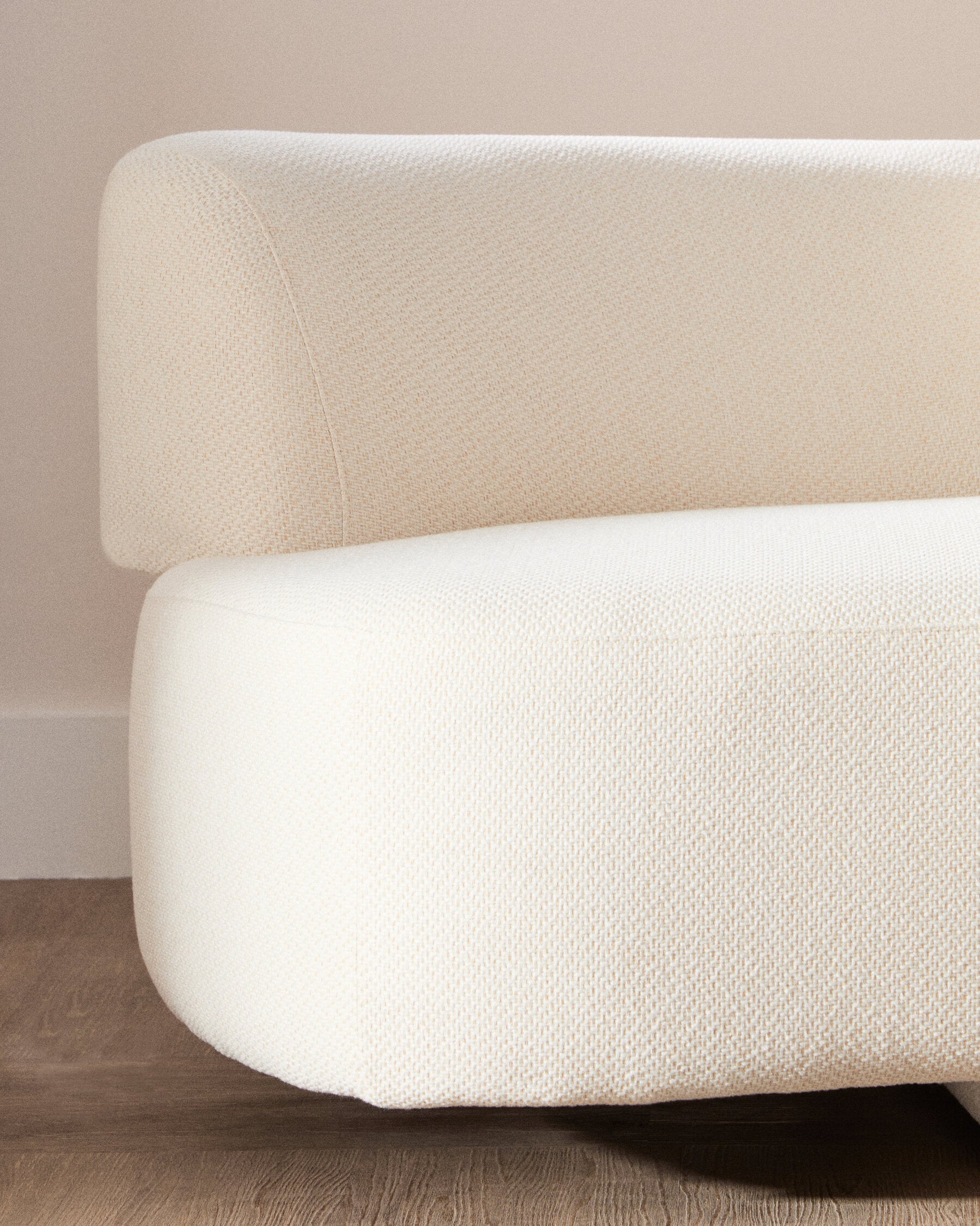 Image of Ozzano Cream Linen 3 Seater Sofa