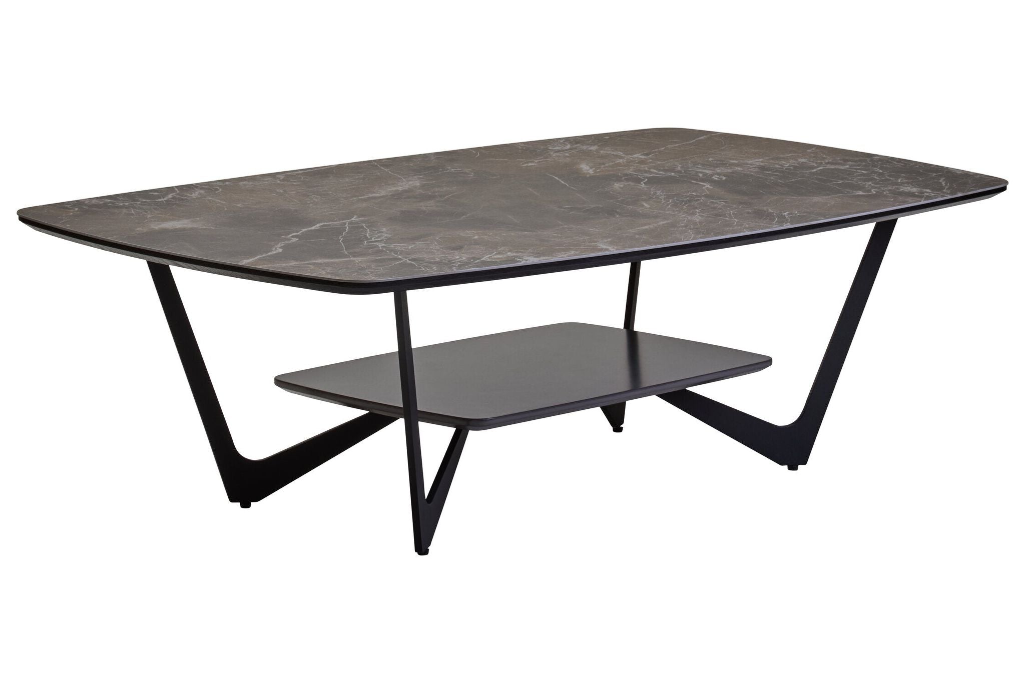Image of Imperia Grey Ceramic Marble Effect Coffee Table
