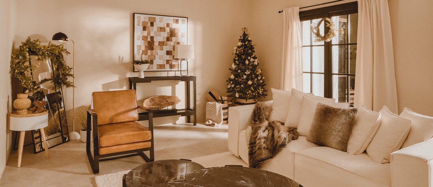 Image of Tiana Floor Standing Mirror Black Frame - Lifestyle