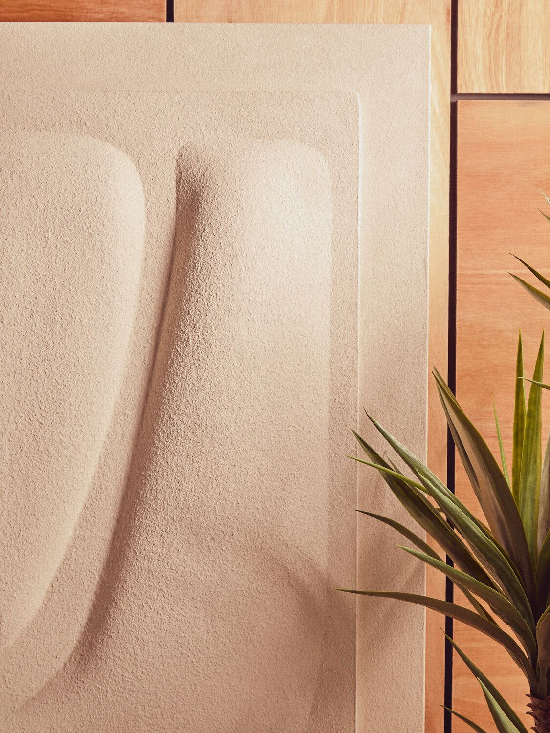 Image of Astratto 3D Cream Wall Art - Lifestyle
