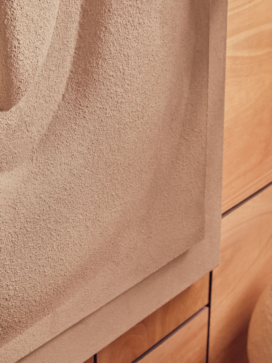 Image of Astratto 3D Cream Wall Art - Lifestyle