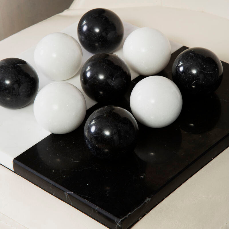 Image of Flos Black And White Tic Tac Toe Marble Game