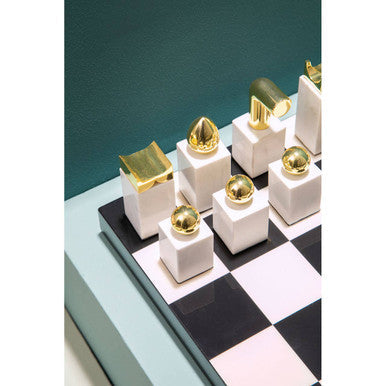 Image of Flos Marble And Wood Chess Set