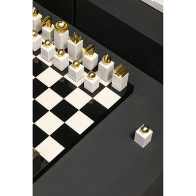 Image of Flos Marble And Wood Chess Set