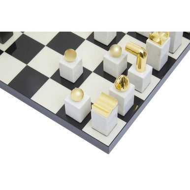 Image of Flos Marble And Wood Chess Set