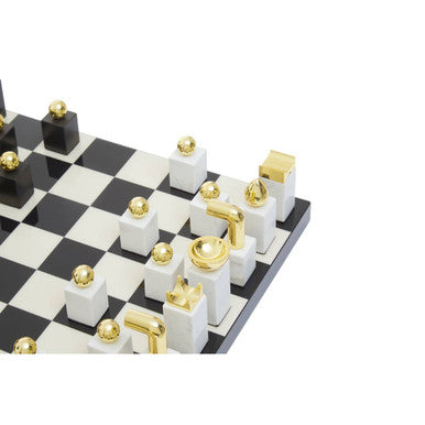 Image of Flos Marble And Wood Chess Set