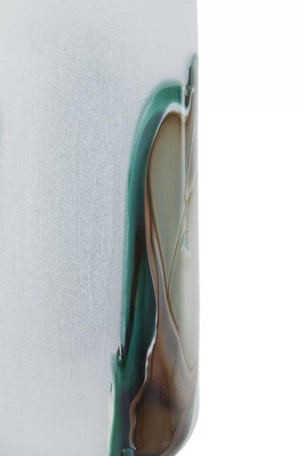 Image of Hakan Tall Glass Vase with Marbled Design