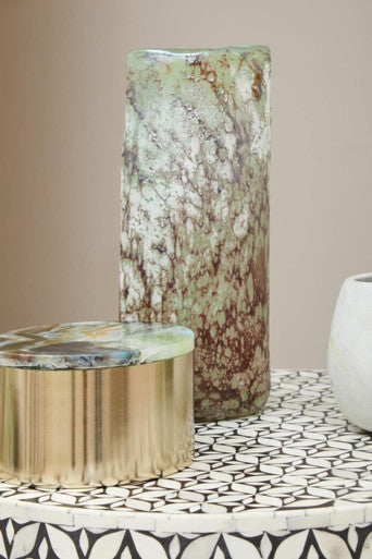 Image of Harri Large Glass Marble Effect Vase