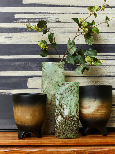 Image of Harri Large Glass Marble Effect Vase
