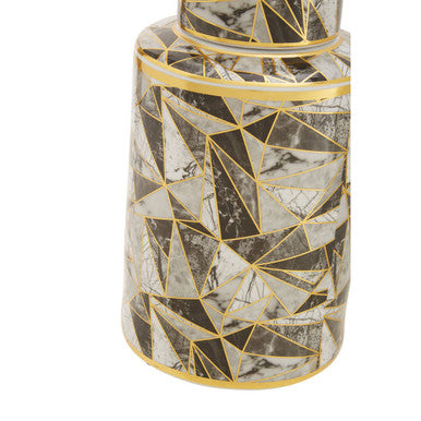Image of Doria Small Marble Effect Pattern Ceramic Jar