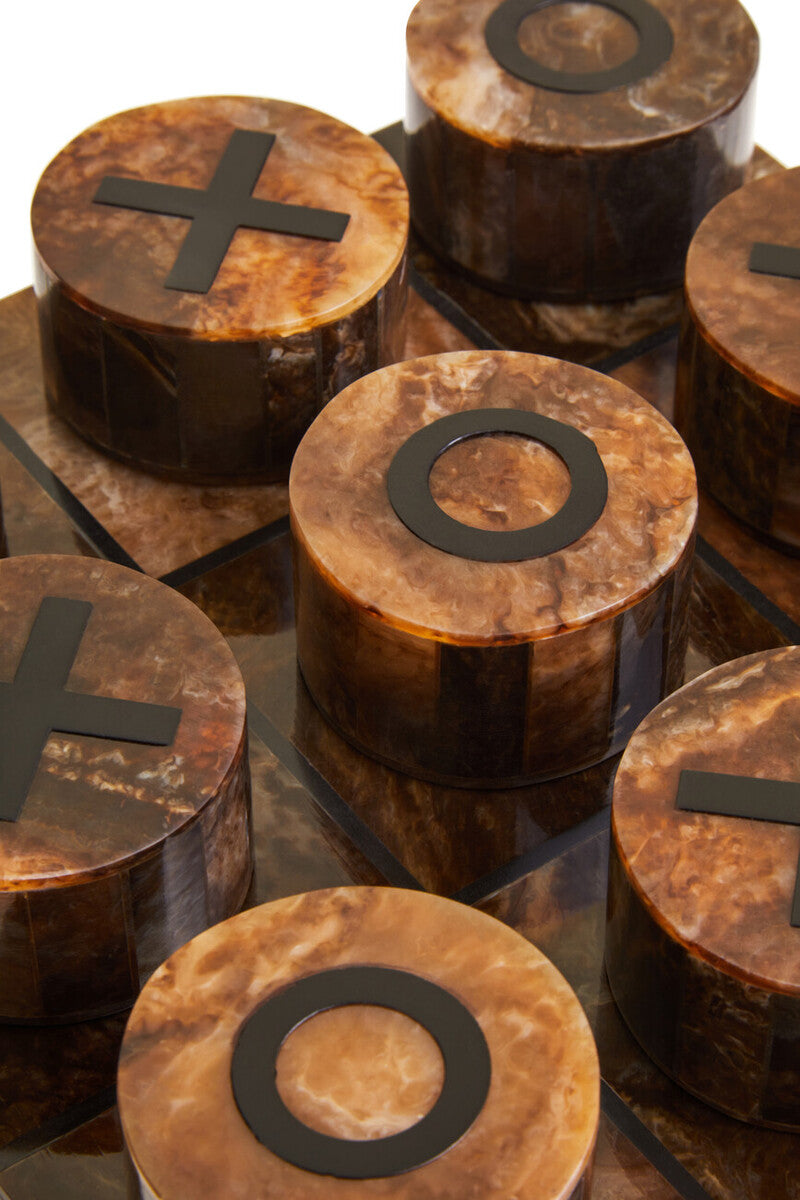 Image of Churchill Games Brown And Black Finish Noughts And Crosses