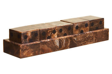 Image of Churchill Games Brown And Black Finish Five Dice Set