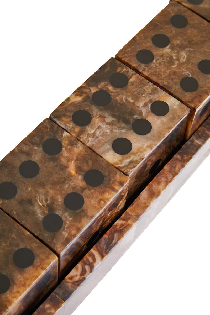 Image of Churchill Games Brown And Black Finish Five Dice Set
