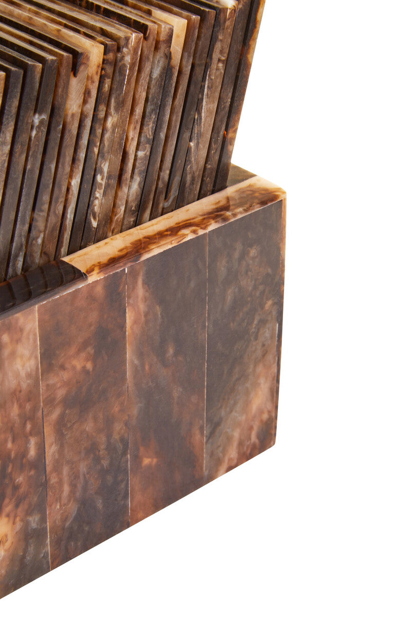 Image of Churchill Games Brown and Black Finish Domino Set