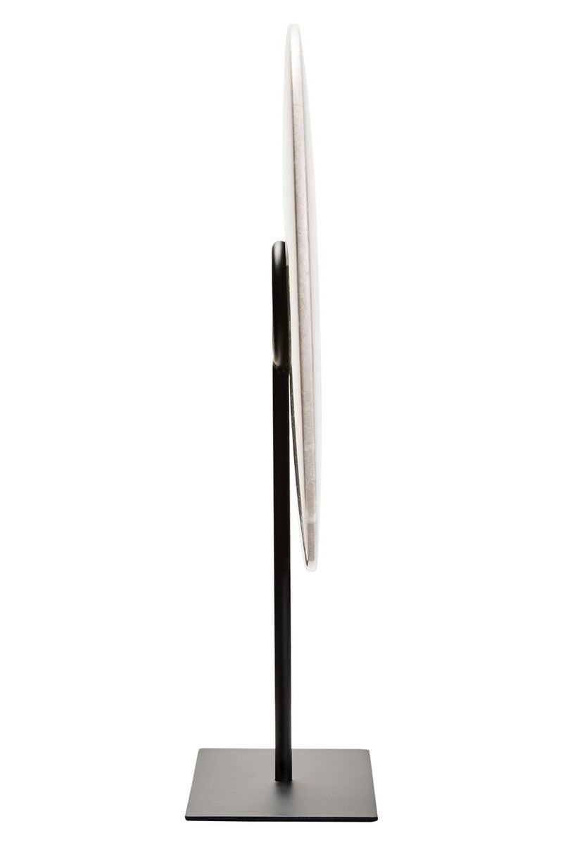 Image of Zoro Large Round Dia 30cm Grey Marble Disc Sculpture