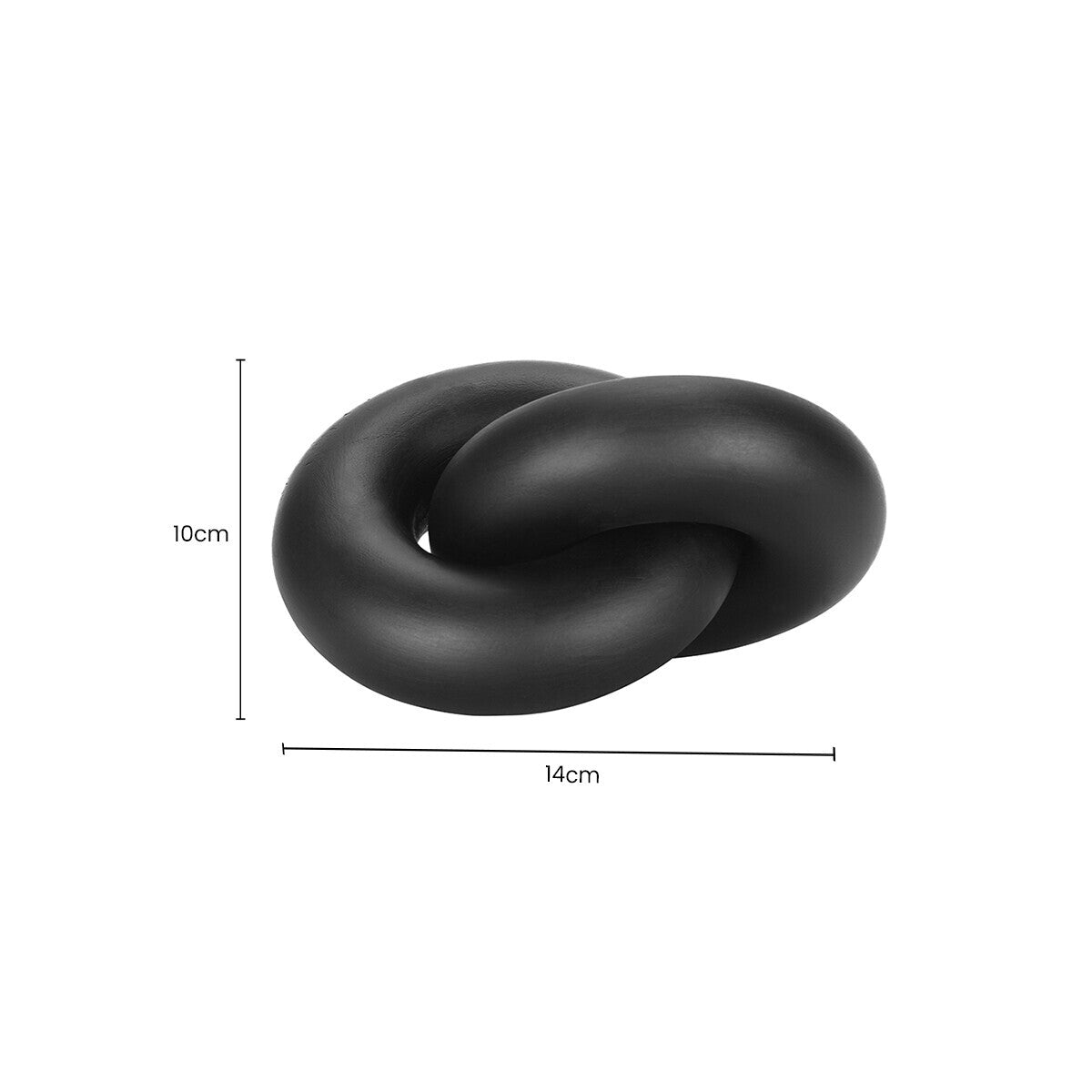 Image of Cato Black Wood Small Knot Decor