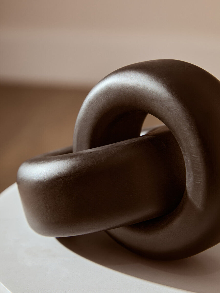 Image of Cato Black Wood Small Knot Decor