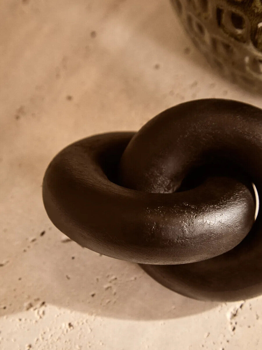 Image of Cato Black Wood Small Knot Decor