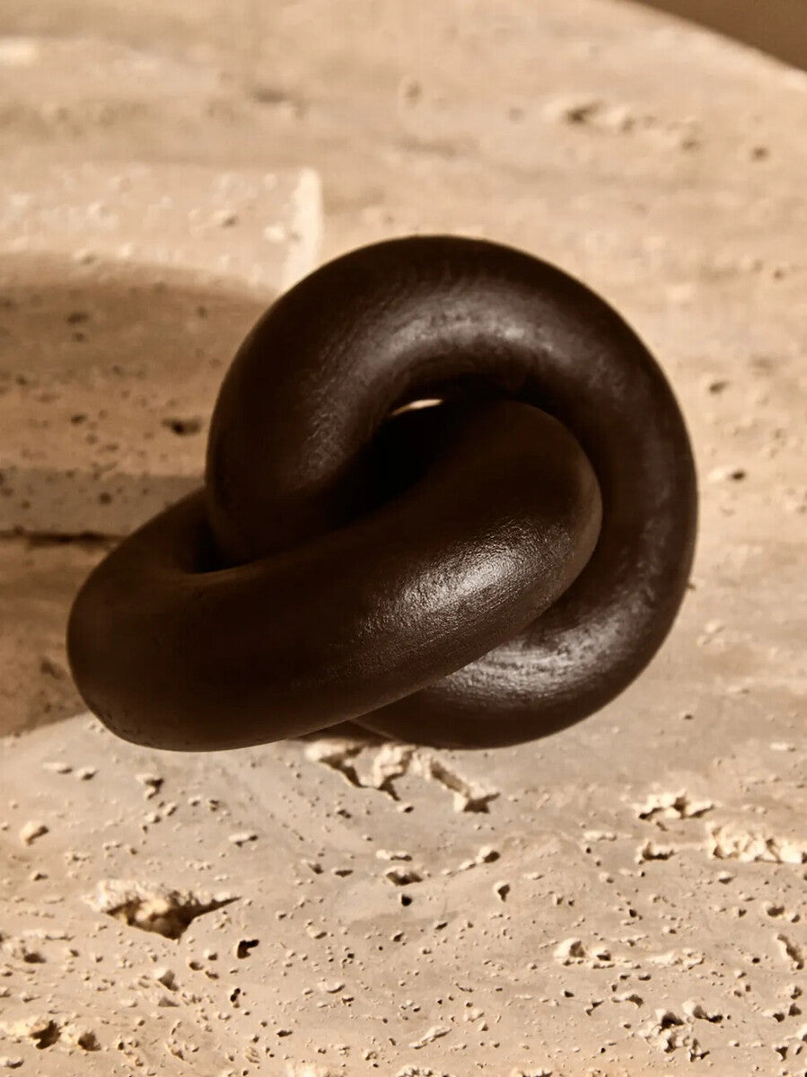 Image of Cato Black Wood Small Knot Decor