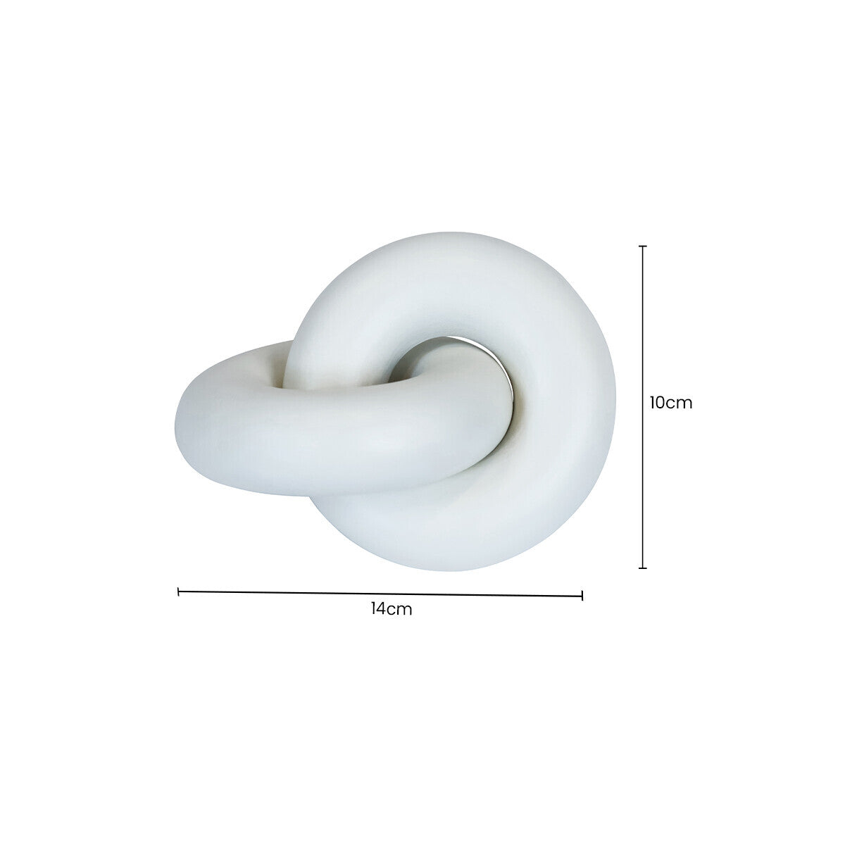 Image of Cato White Wood Small Knot Decor