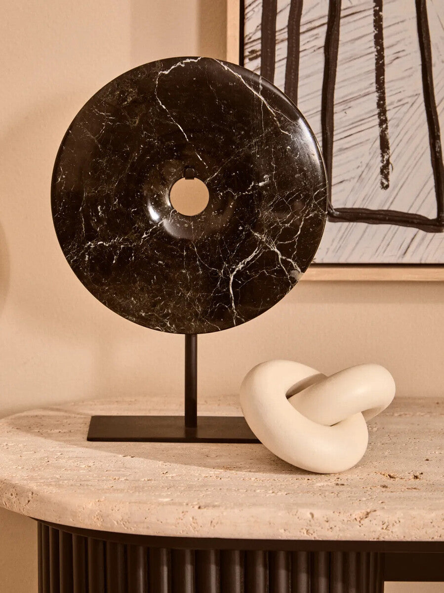 Image of Cato White Wood Small Knot Decor