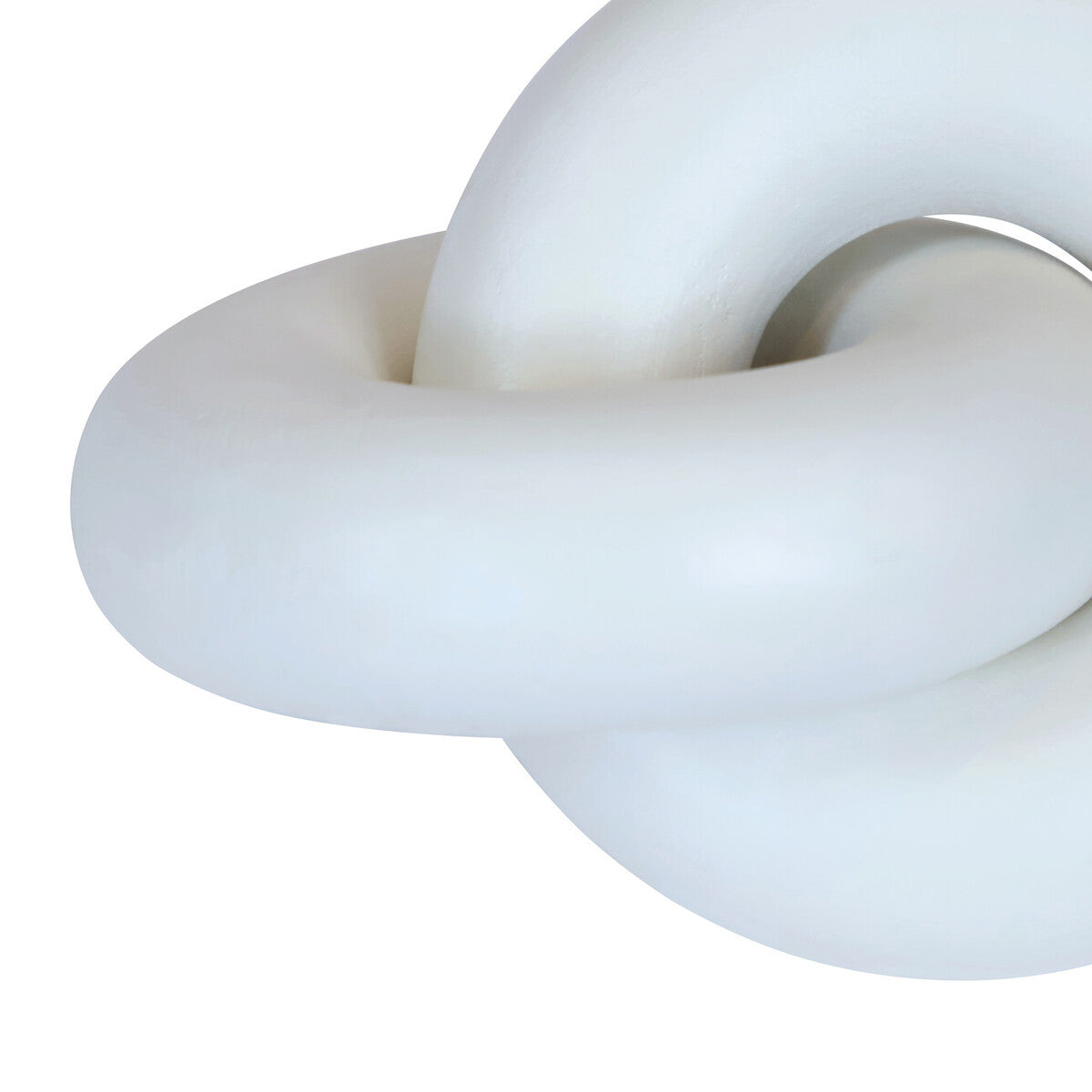 Image of Cato White Wood Small Knot Decor