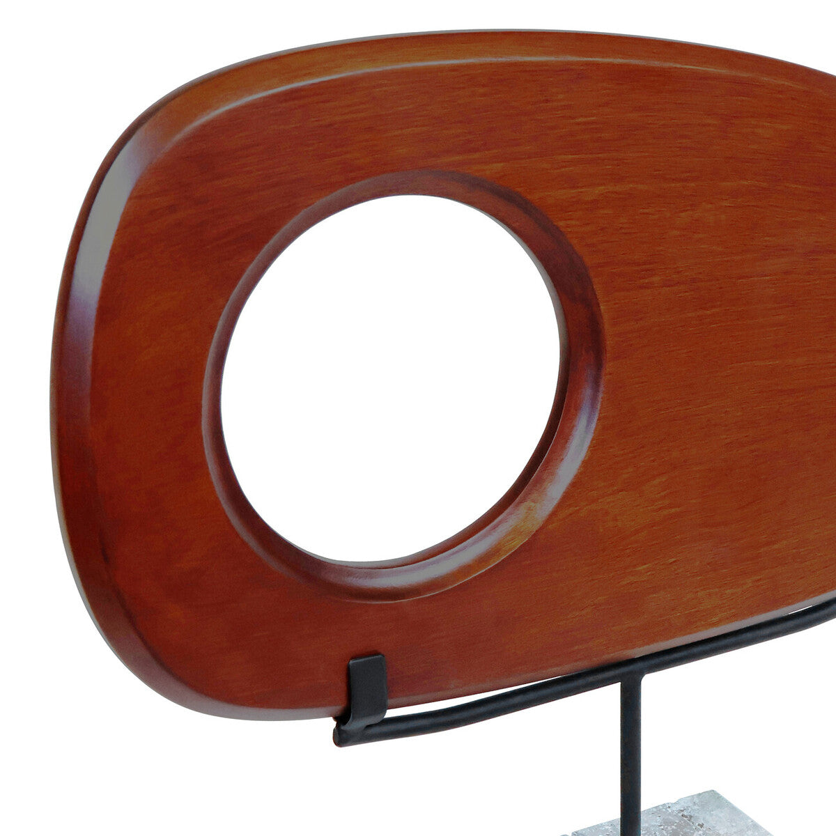 Image of Westo Natural Wood Horizontal Sculpture With Travertine Base
