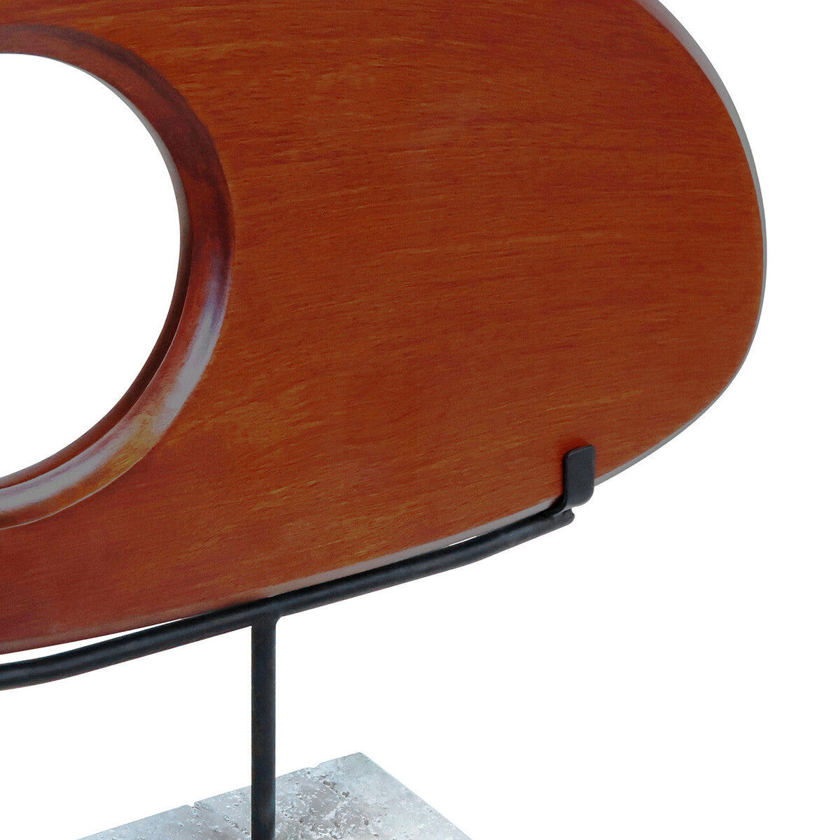Image of Westo Natural Wood Horizontal Sculpture With Travertine Base