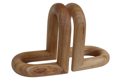 Image of Arlo Natural Wood Set Of 2 Bookends