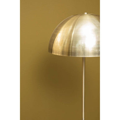 Image of Murdoch Floor Lamp in Brushed Brass and Marble Base