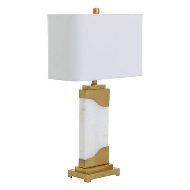 Image of Edith Table Lamp in White Marble and Gold