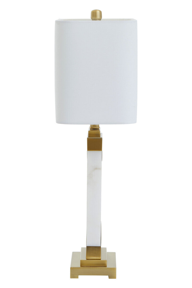 Image of Edith Table Lamp in White Marble and Gold