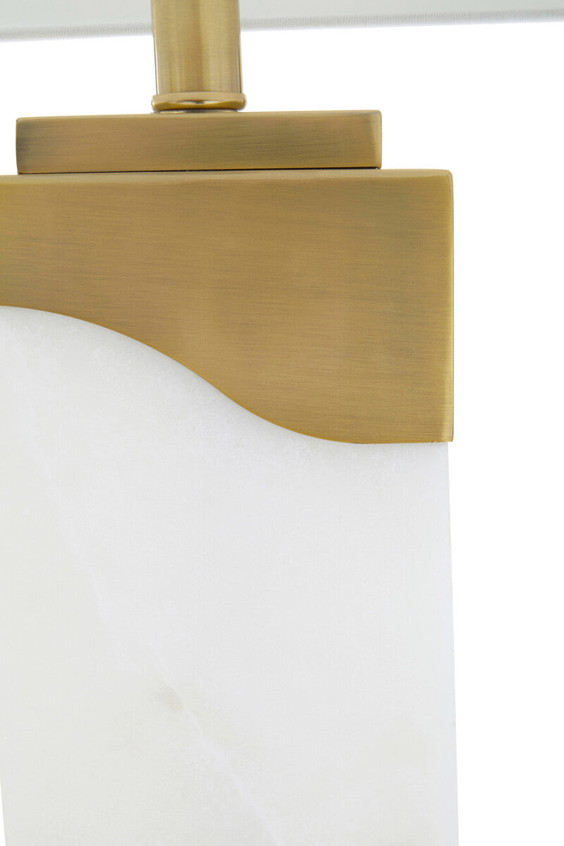 Image of Edith Table Lamp in White Marble and Gold