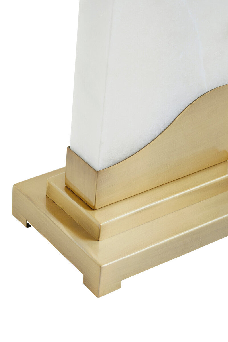 Image of Edith Table Lamp in White Marble and Gold