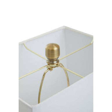 Image of Elora Circular Marble Table Lamp with Ivory Shade