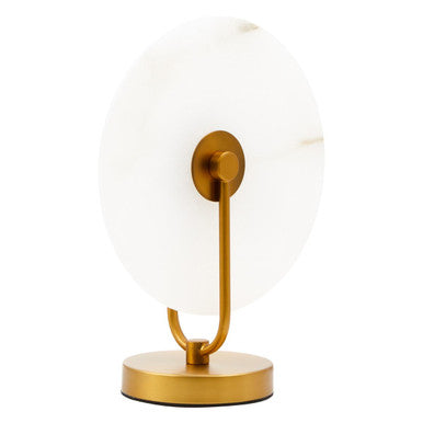 Image of Waldorf White Marble And Gold Finish Table Lamp