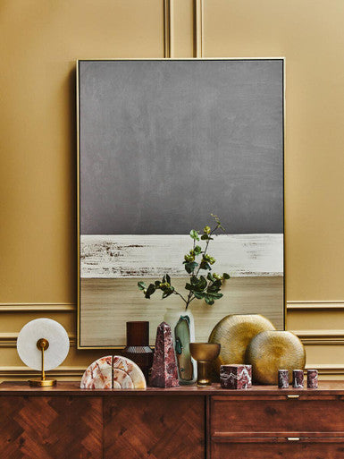 Image of Waldorf White Marble And Gold Finish Table Lamp
