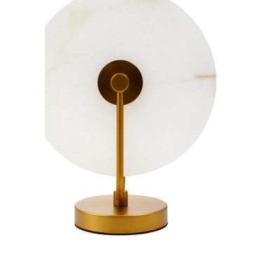 Image of Waldorf White Marble And Gold Finish Table Lamp