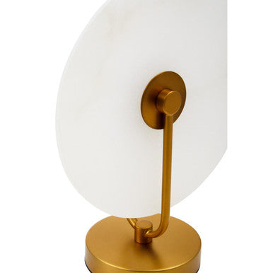 Image of Waldorf White Marble And Gold Finish Table Lamp