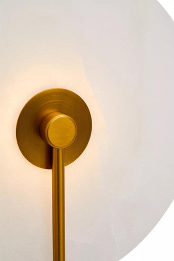 Image of Waldorf White Marble Wall Light with Gold Accent