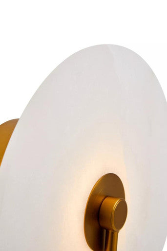 Image of Waldorf White Marble Wall Light with Gold Accent