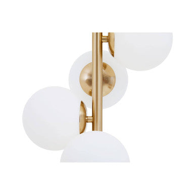 Image of Abira Brushed Brass And White Marble Table Lamp