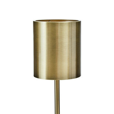Image of Palais Brushed Brass Table Lamp with Black Marble Base