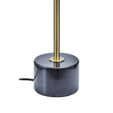 Image of Palais Brushed Brass Table Lamp with Black Marble Base