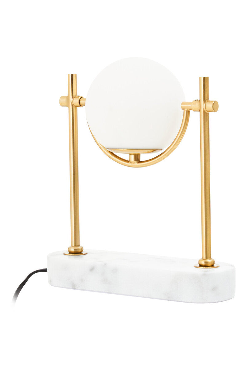 Image of Zalika Marble And Gold Orb Table Lamp