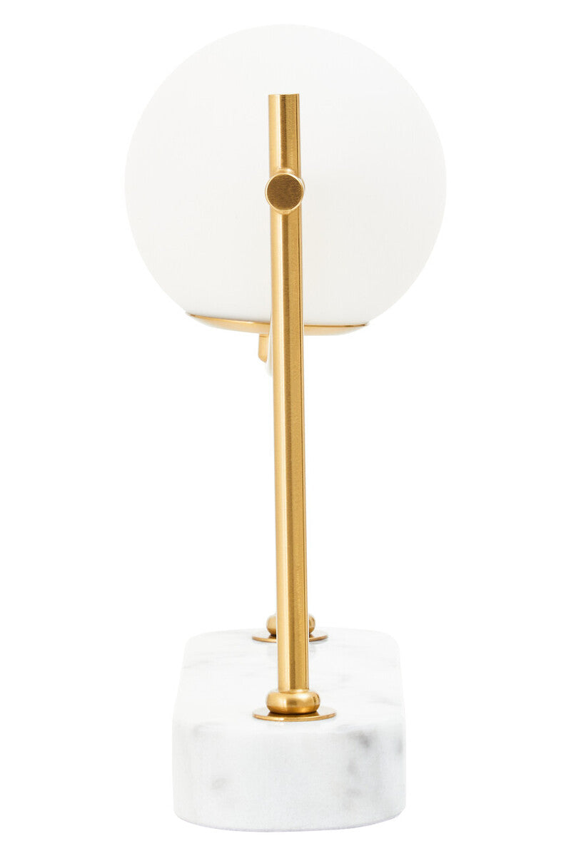 Image of Zalika Marble And Gold Orb Table Lamp